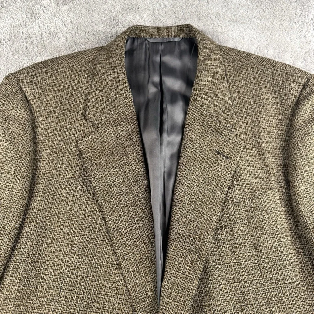 Hickey Freeman Nordstrom Mens 46L Brown Wool Silk Blazer Sport Coat Canterbury